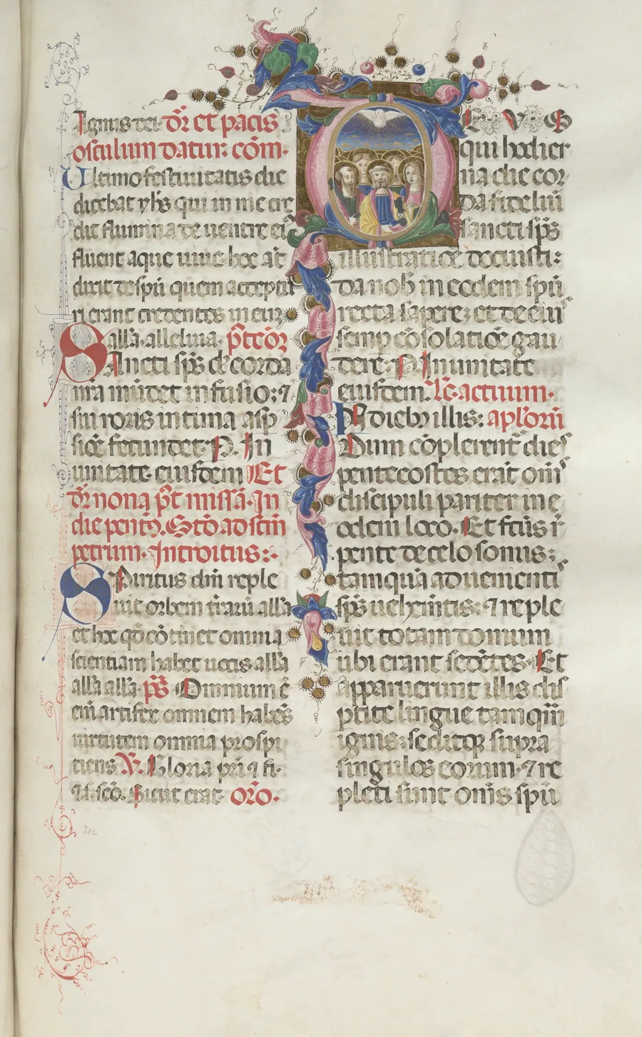 Missale: Fol. 214: Pentecost by Giapeco Caporali