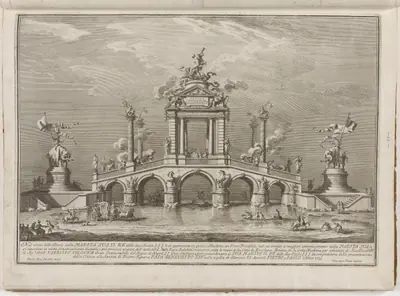 The Prima Macchina for the Chinea of 1755: A Triumphal Bridge with Antiquities from Herculaneum