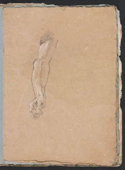Verona Sketchbook: Right arm and hand (page 49)