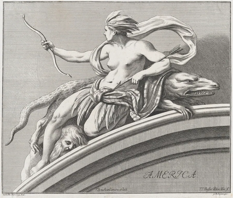 Allegory of America, from the Four Continents by Georg Martin Preissler