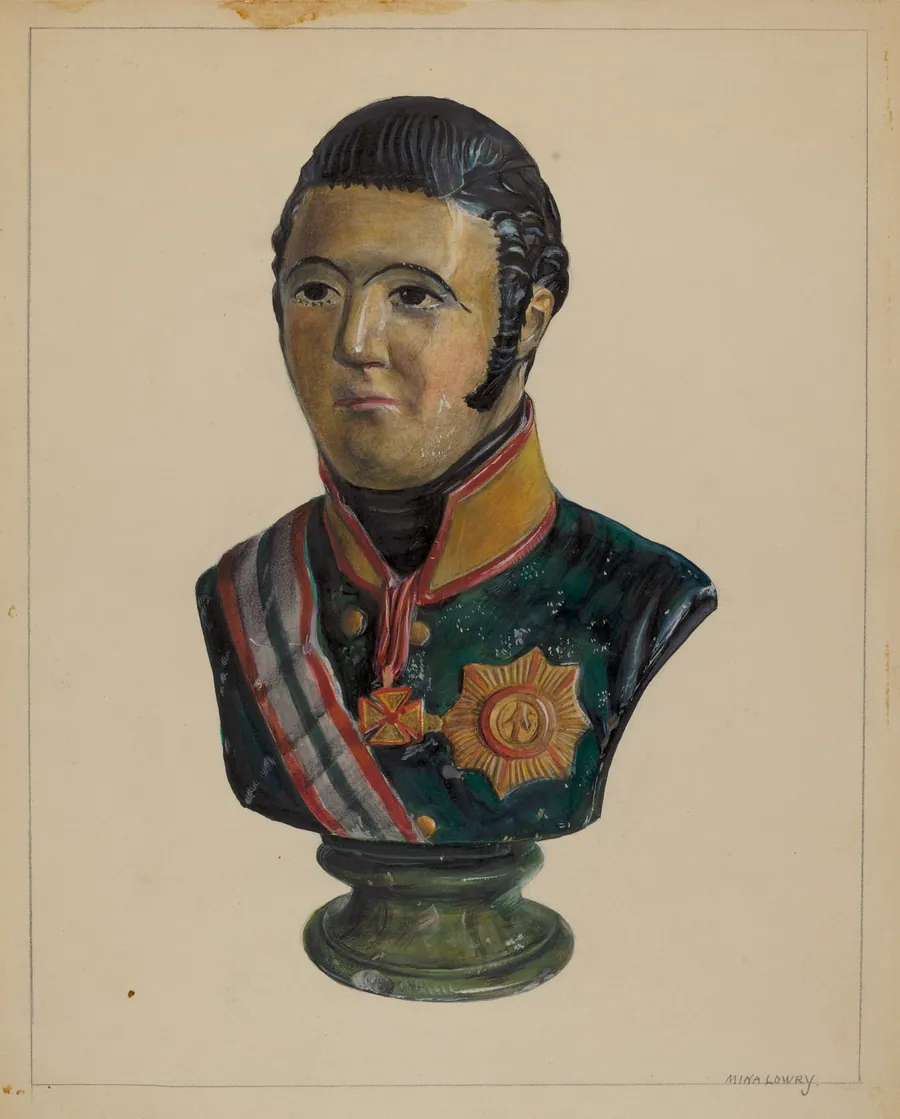 Portrait Bust by Mina Lowry