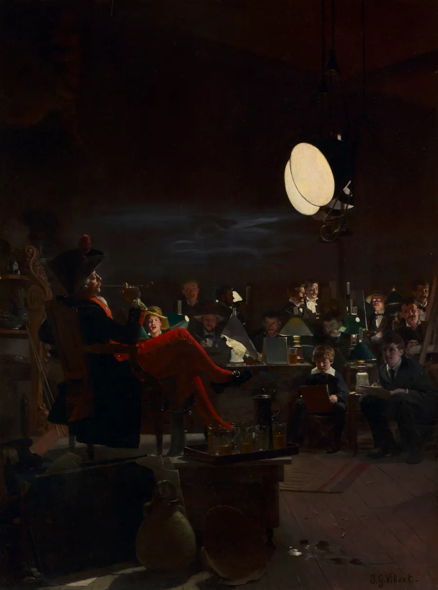 A Night Class by Jehan-Georges Vibert