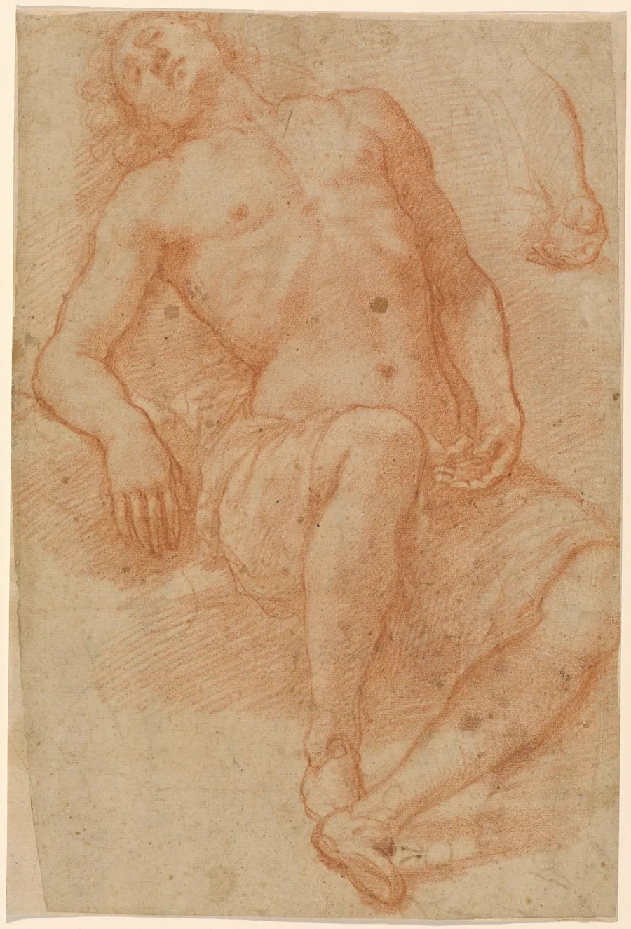 A Male Nude, Half Reclining by Matteo Rosselli