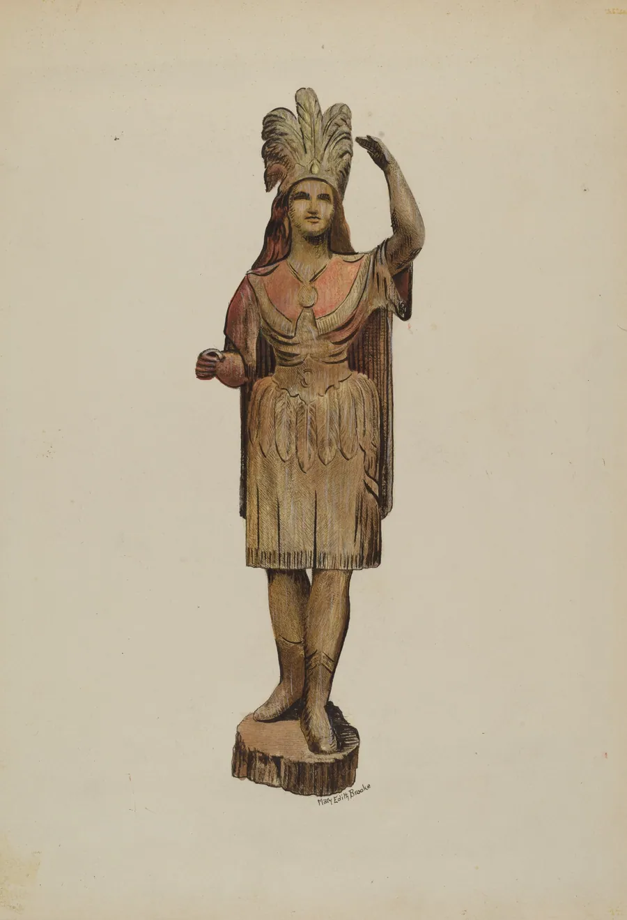 Cigar Store Indian by Mary Edith Brooks