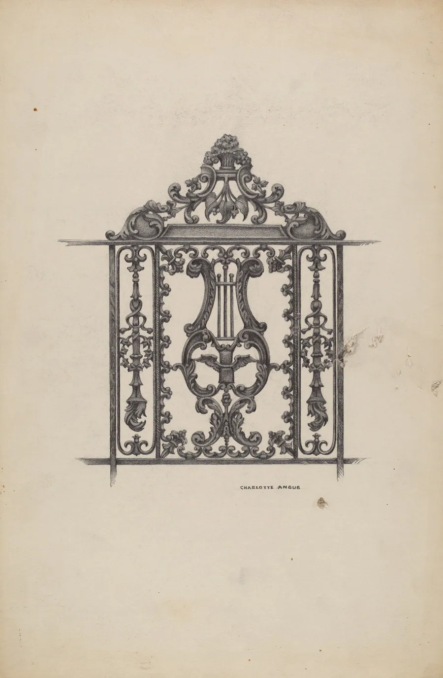 Gate to Cemetery Plot by Charlotte Angus