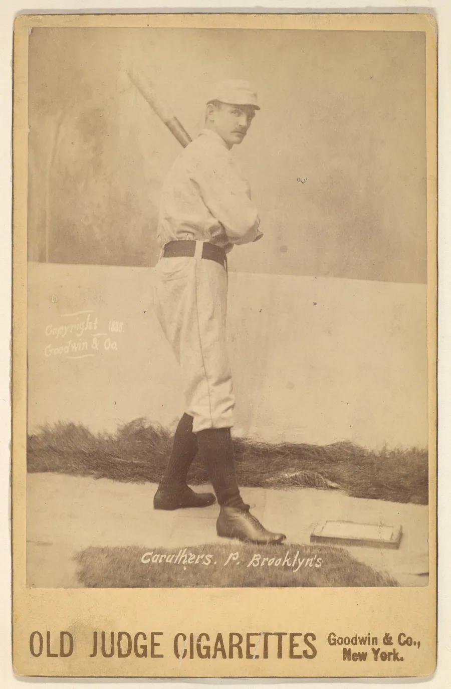 Robert Lee Caruthers, Pitcher, Brooklyn, from the series Old Judge Cigarettes by Goodwin & Company