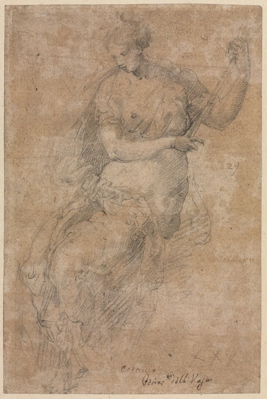 Allegorical Figure (recto) by Niccolo dell' Abbate