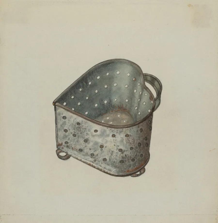 Pa. German Cheese Strainer by Luther D. Wenrich