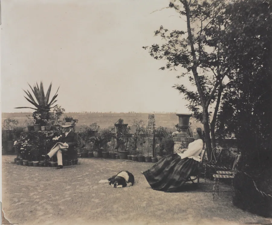 Untitled (Man and Woman Relaxing) by Louis Pierre Théophile Dubois de Nehaut