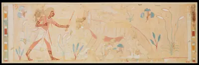 Man Confronting a Hyena, Tomb of Amenemhab
