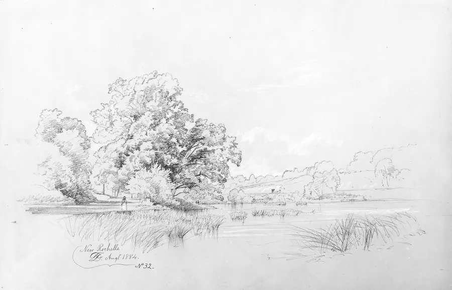 Landscape and Lagoon, New Rochelle by David Johnson