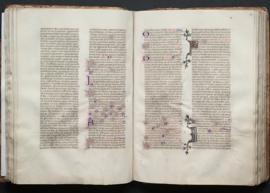 The Gotha Missal:  Fol. 49v, Text by Master of the Boqueteaux