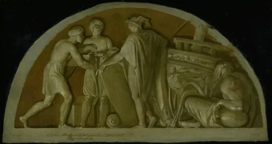 Den asiatiske handel. Allegori by Nicolai Abildgaard