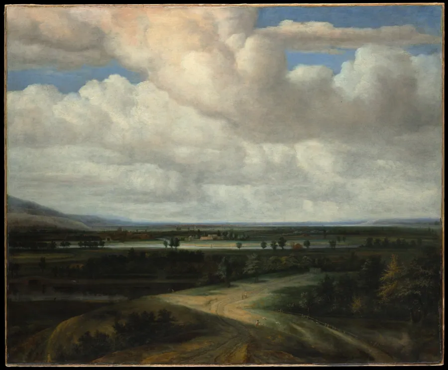 A Panoramic Landscape with a Country Estate by Philips Koninck