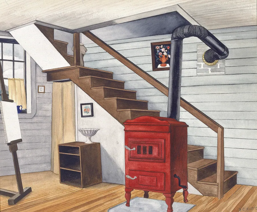 Studio Interior by George Ault, born Cleveland, OH 1891-died Woodstock, NY 1948