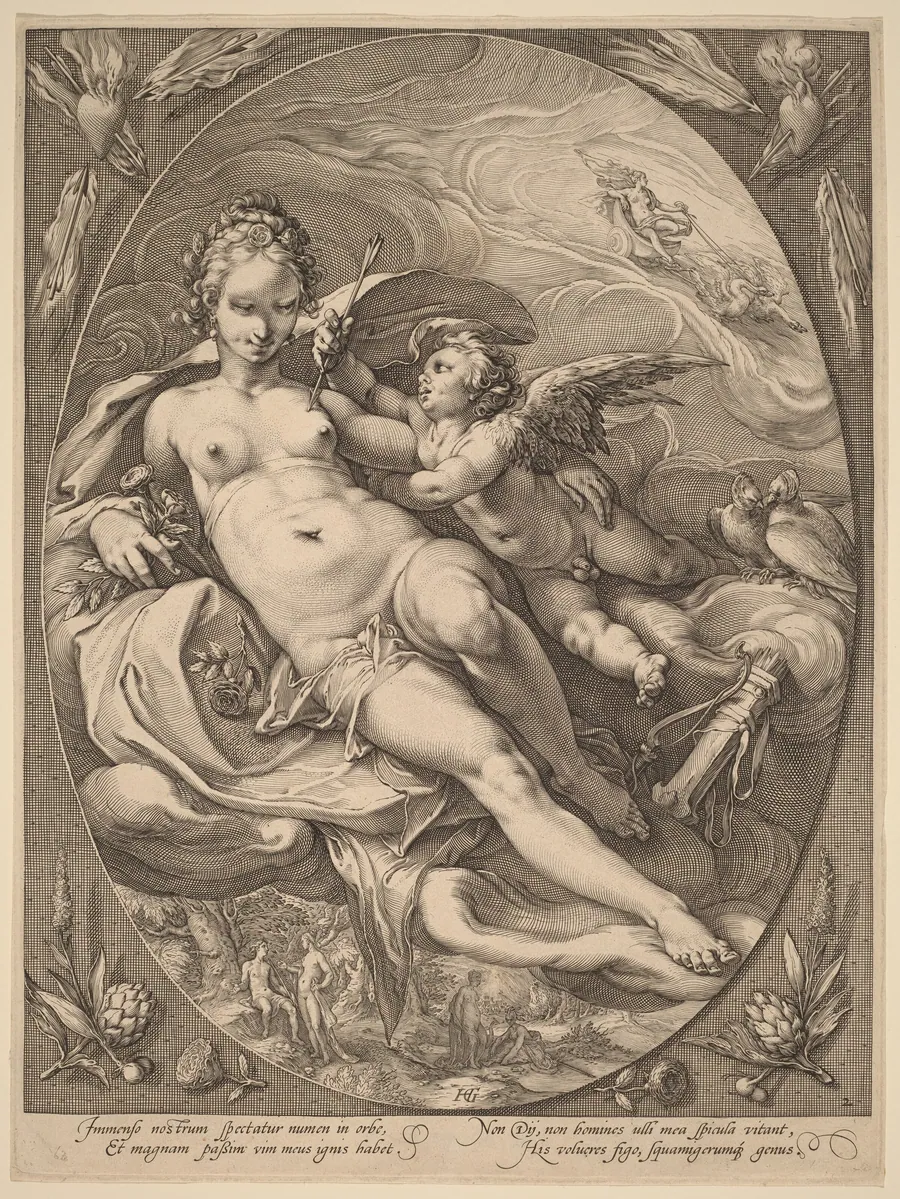 Venus and Cupid by Hendrick Goltzius