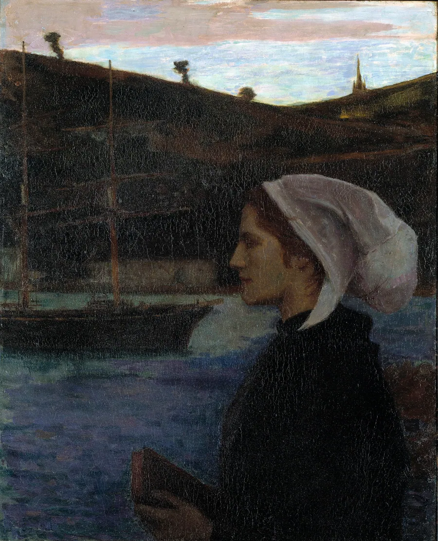 A Breton Sunday by Eugene Laurent Vail, born St. Servan, France 1857-died Paris, France 1934