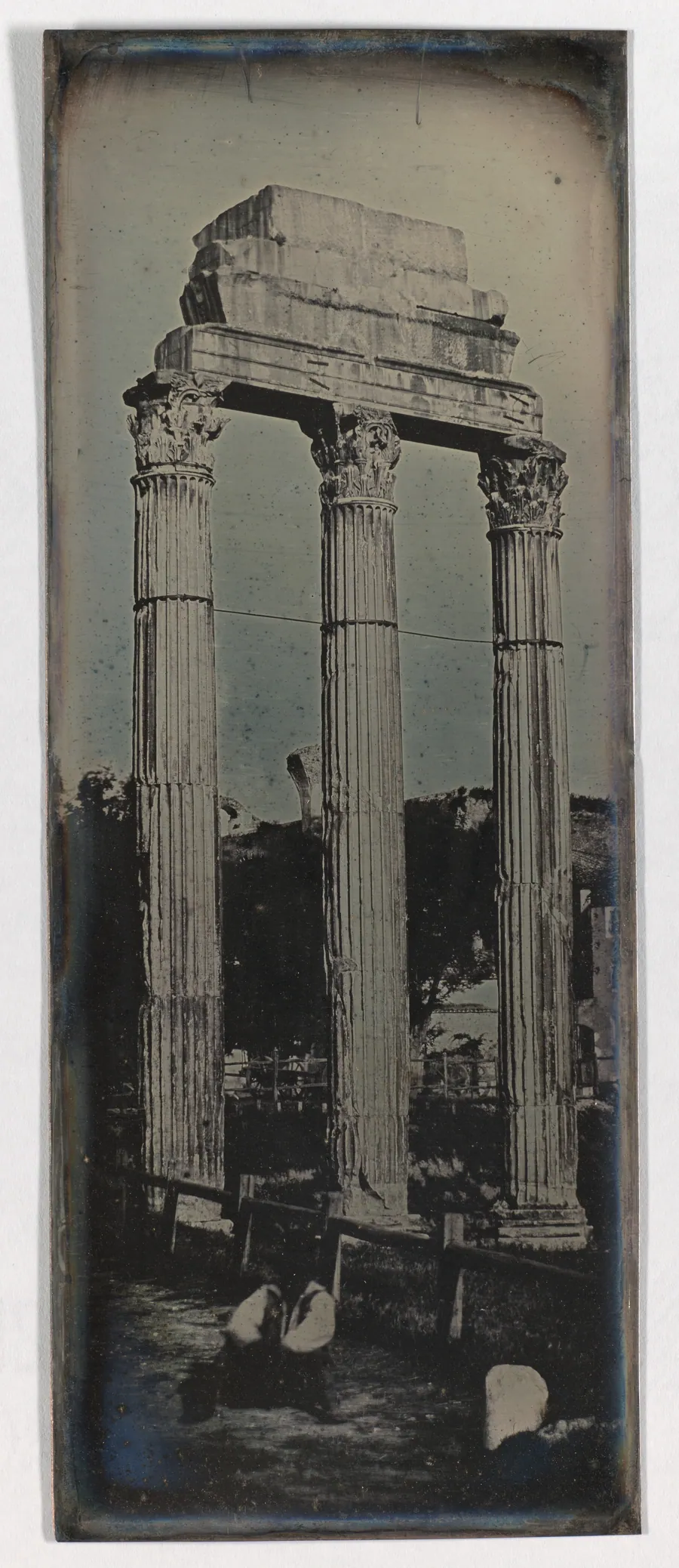 Northwest Facade, Temple of Castor and Pollux, Rome (12. Rome. 1842. Graecostasis. faç. N.O.) by Joseph-Philibert Girault de Prangey