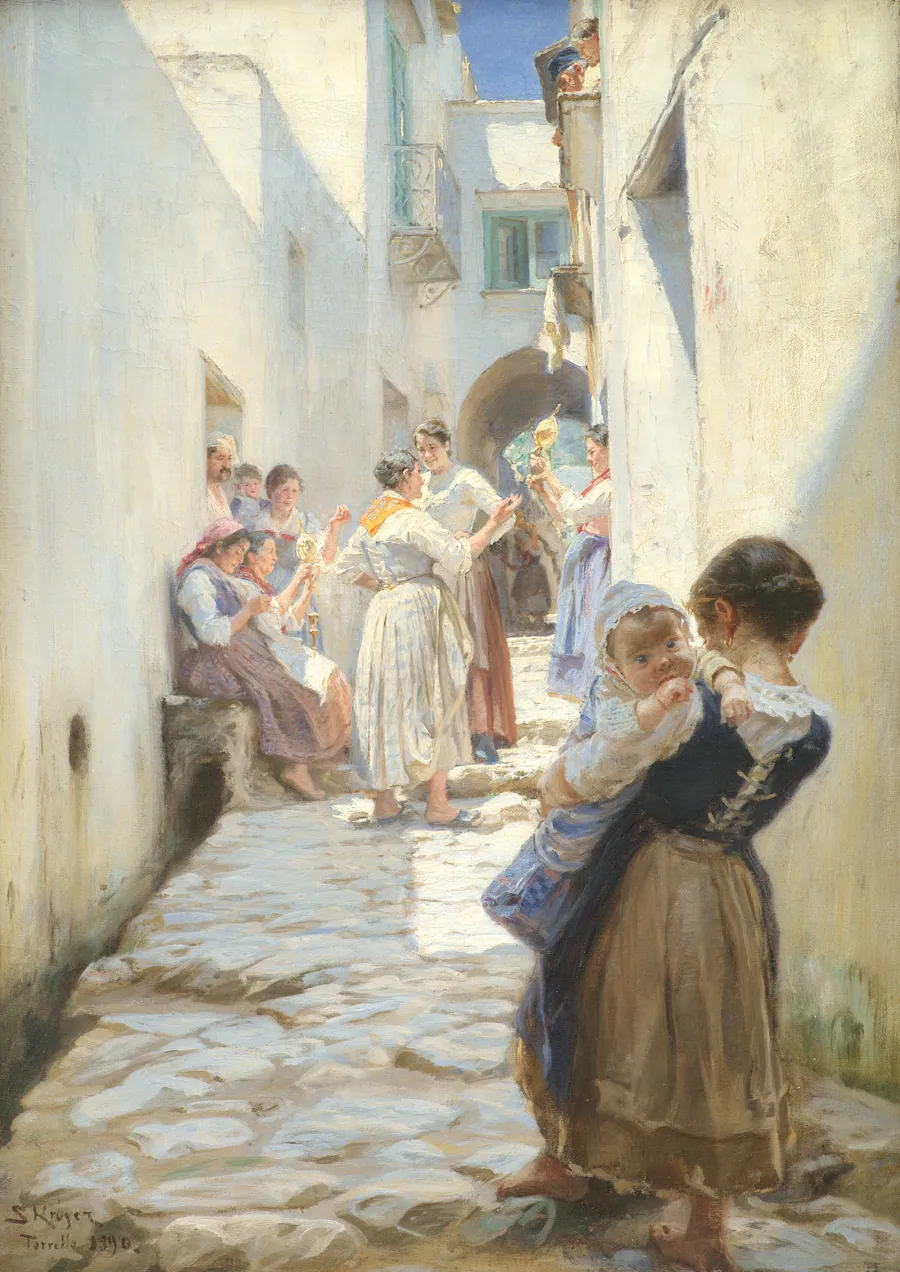 Gade i Torello by P.S. Krøyer