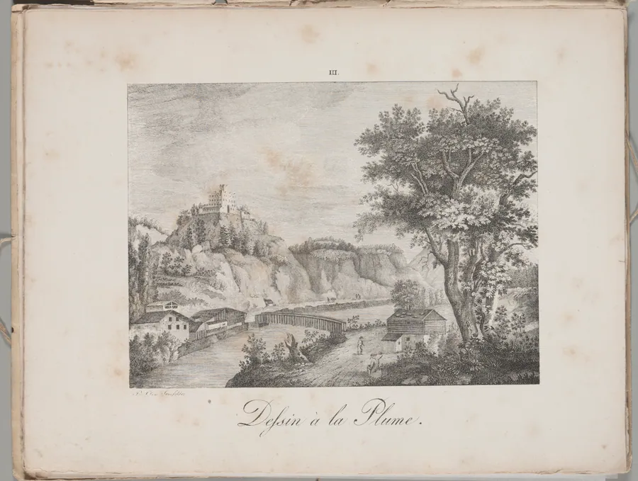 Art of the Lithograph: Landeck in Tirol, Plate III by Alois Senefelder