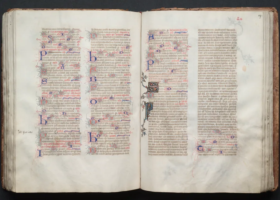 The Gotha Missal:  Fol. 106v, Text by Master of the Boqueteaux
