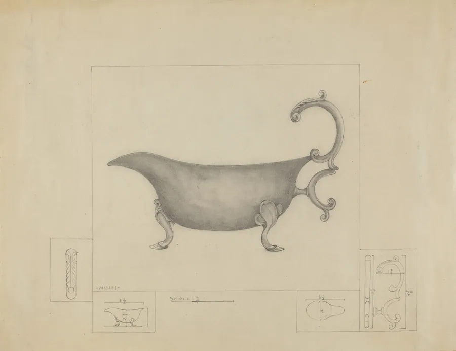 Silver Sauce Boat by Henry Meyers