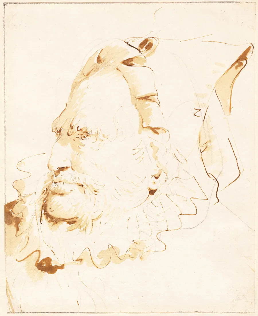 Head of a Magician by Giovanni Battista Tiepolo