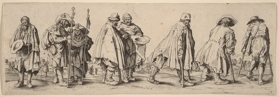 Eight Beggars by Wenceslaus Hollar