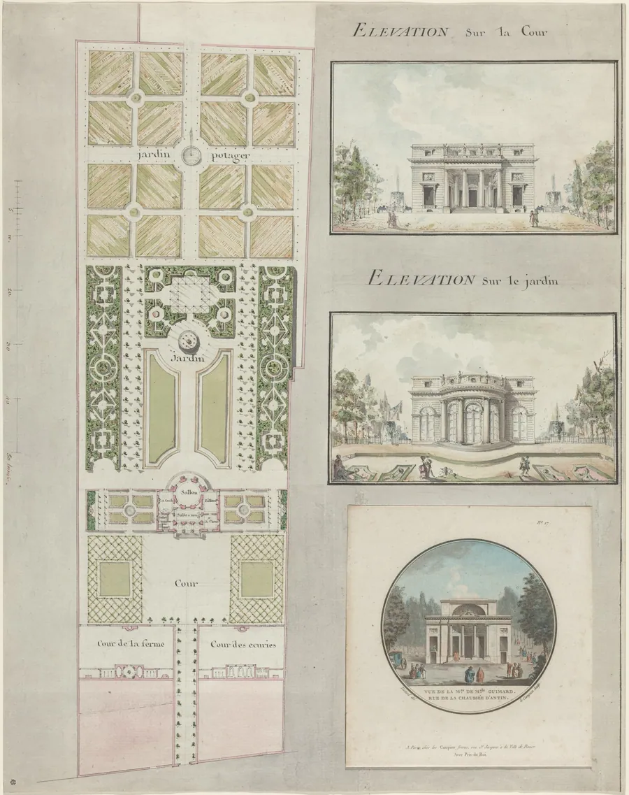 Project for the House and Gardens of Mlle. Guimard by Jean Testard
