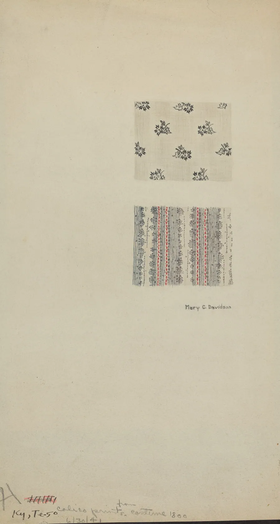 Calico Prints from Costume by Mary C. Davidson