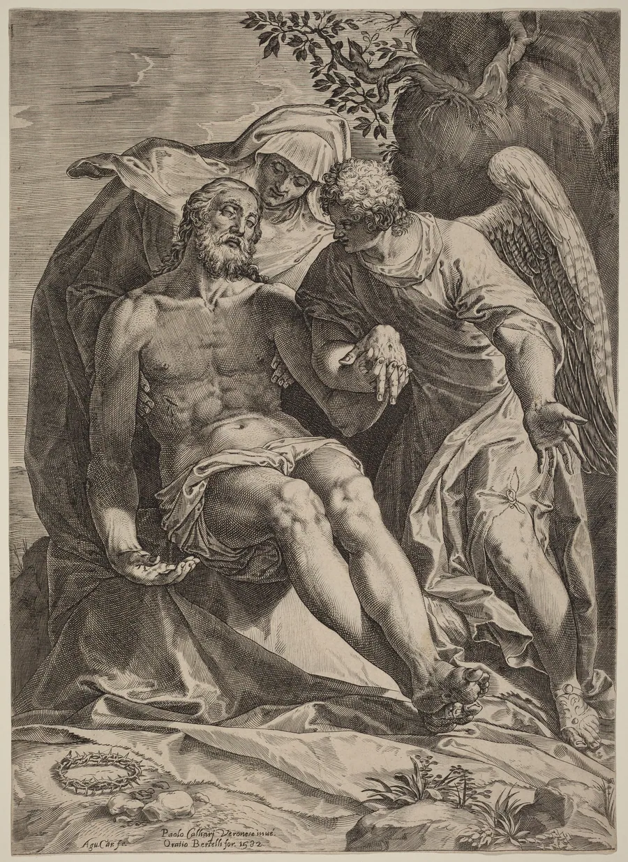 Pietà by Agostino Carracci
