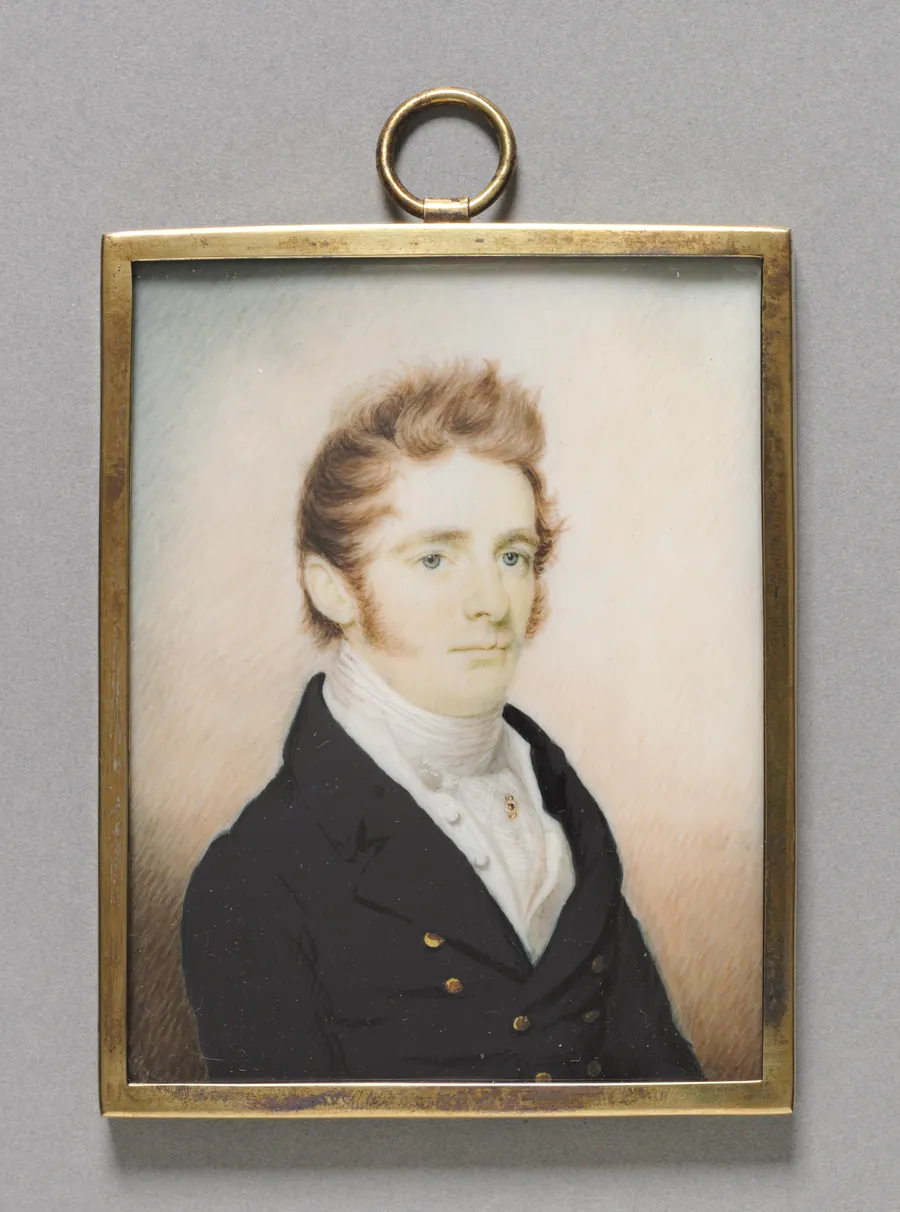 Portrait of a Man with a Cleft Lip by Anson Dickinson