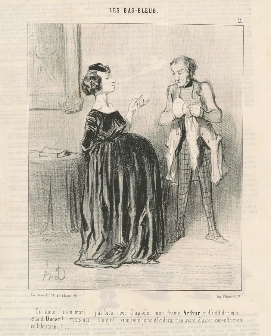 Dis donc ... mon mari ...j'ai bien envie d'appeler mon drama ... by Honoré Daumier