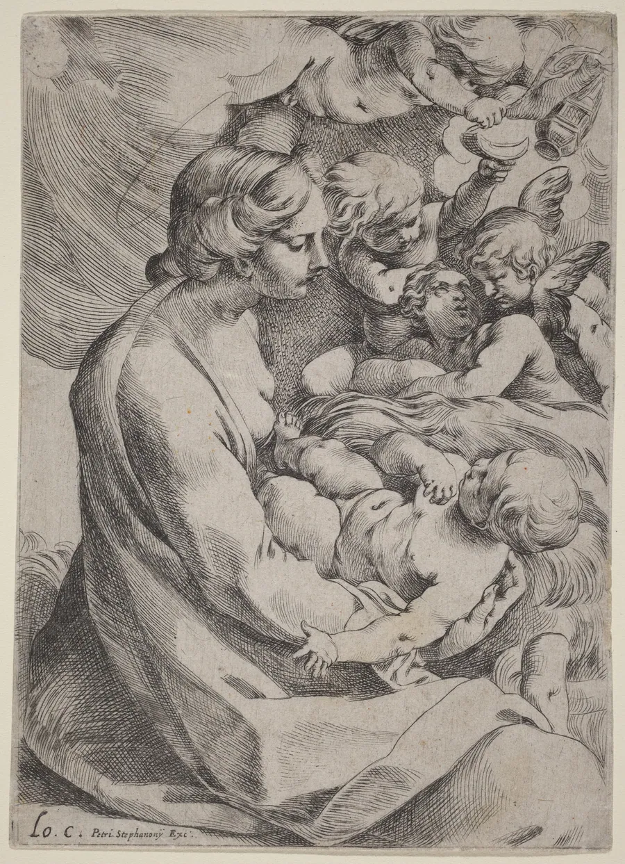 Madonna and Child with Angels by Lodovico Carracci