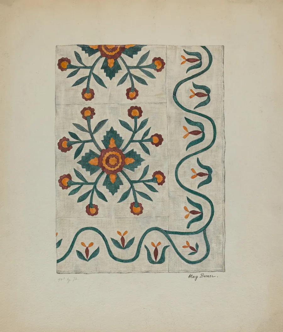 Applique Bedspread by Mary Berner