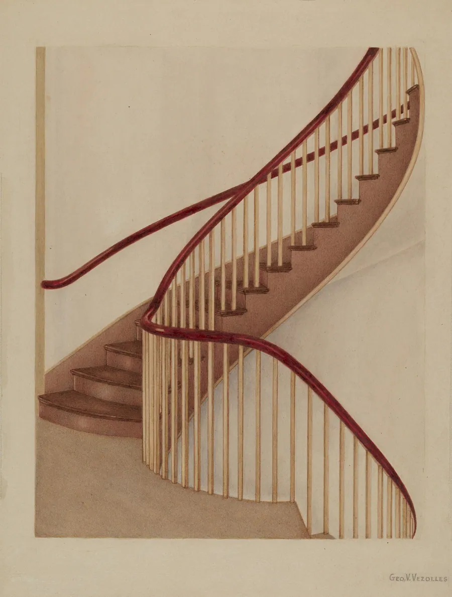 Shaker Spiral Staircase by George V. Vezolles