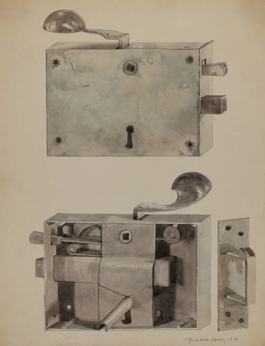 Wrought Iron Lock by J. Howard Iams