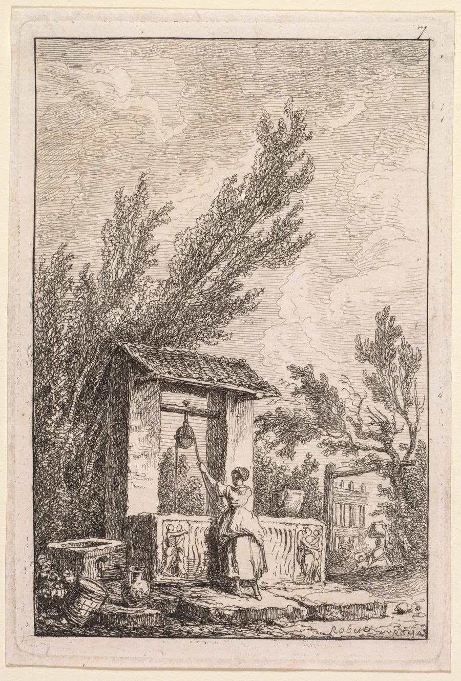 Le Puits by Hubert Robert
