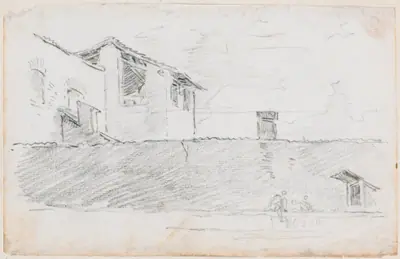 Housetops behind a Wall