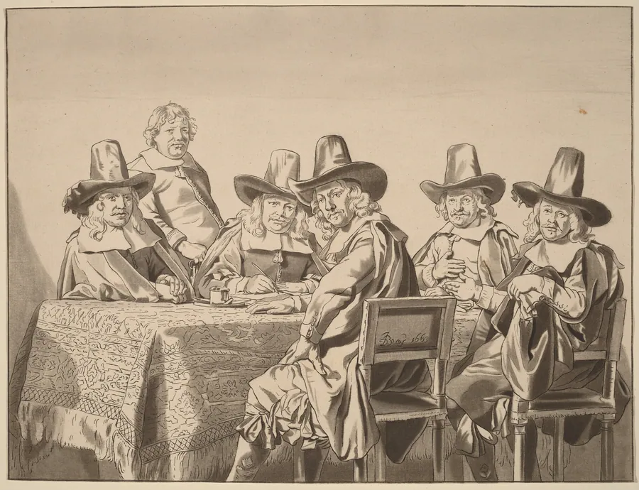 Directors of the Orphan Asylum of Haarlem by Cornelis Ploos van Amstel