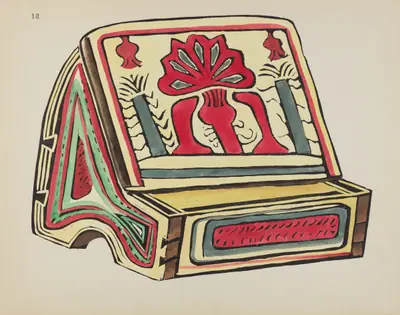 Plate 18: Reading Stand: From Portfolio "Spanish Colonial Designs of New Mexico"