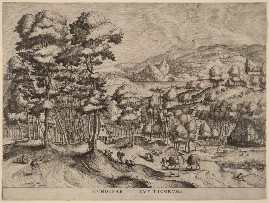 Nundinae Rusticorum (Rustic Market) by Johannes van Doetechum the Elder