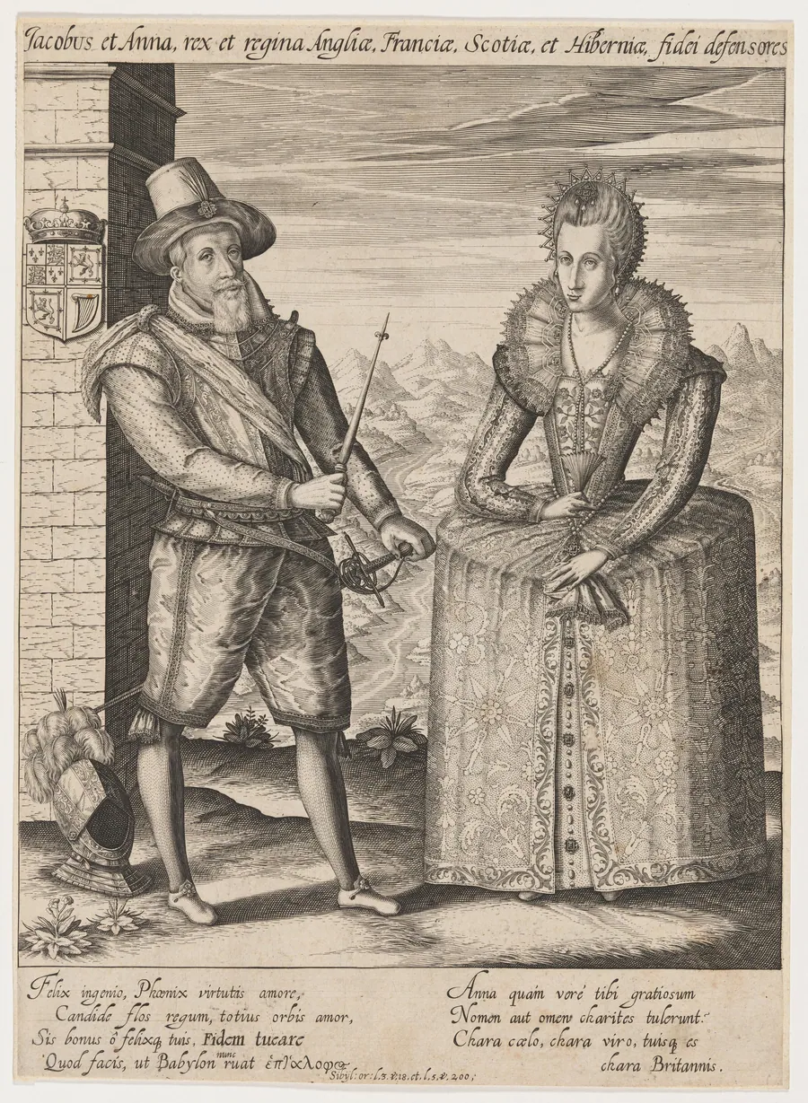 James I and Anne of Denmark by Anonymous Artist