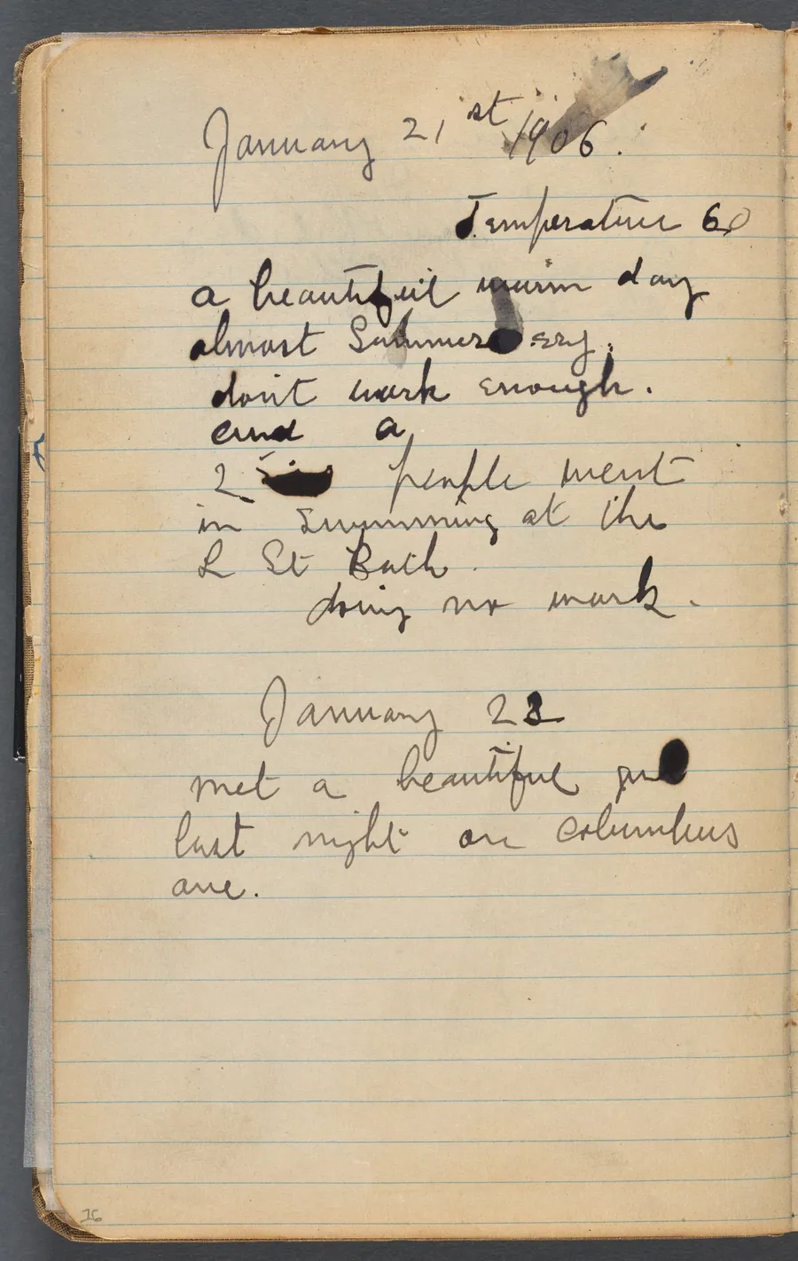 Sketchbook, page 016: Notes by Maurice Prendergast
