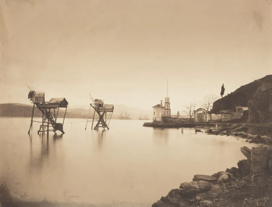 Pecheries at Kiretch-Bournou (Bosphore, Europe) (Fisheries at Kiretch-Bournou (Bosphorus, Europe)) by Ernest De Caranza