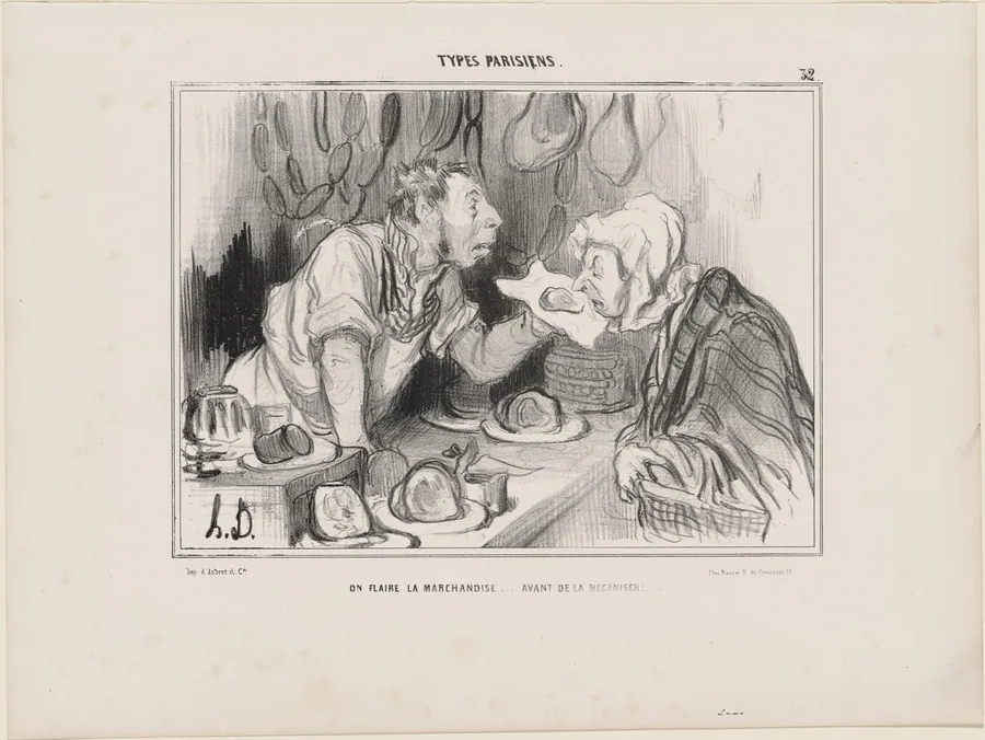 On flaire la marchandise... avant de la mécaniser!... by Honoré Daumier