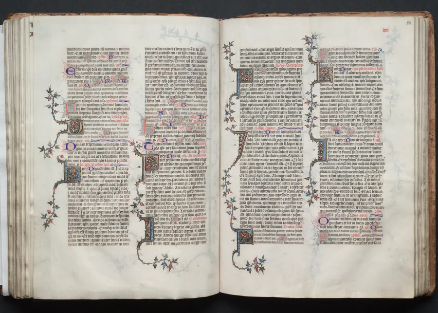 The Gotha Missal:  Fol. 84r, Text by Master of the Boqueteaux