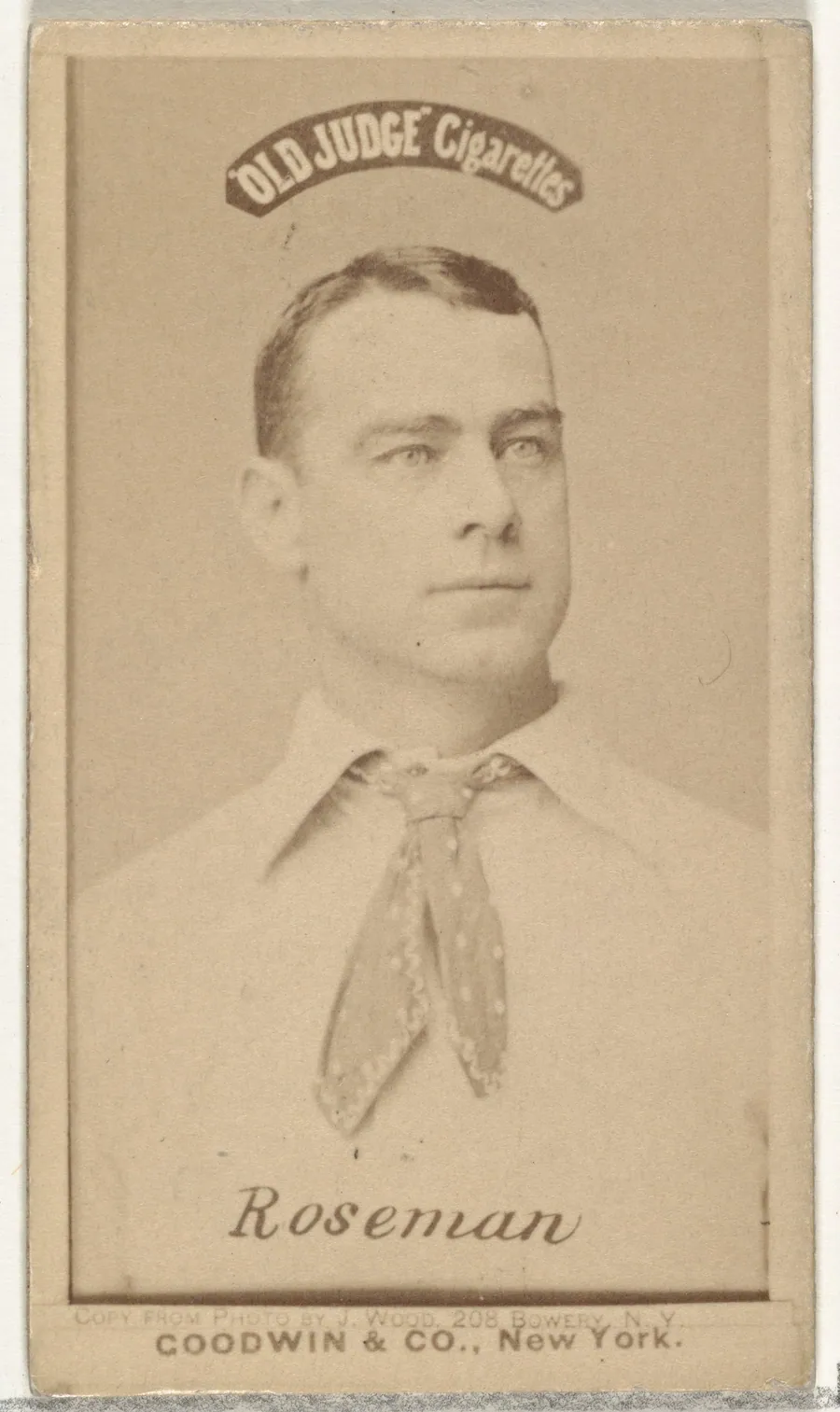Roseman, from the Old Judge series (N172) for Old Judge Cigarettes by J. Wood