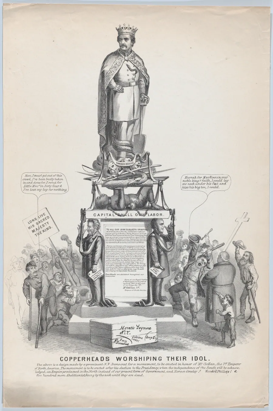 Copperheads Worshiping Their Idol by Anonymous, American, 19th century