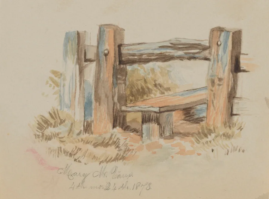 Untitled (Stile) by Mary Vaux Walcott, born Philadelphia, PA 1860-died St. Andrews, New Brunswick, Canada 1940